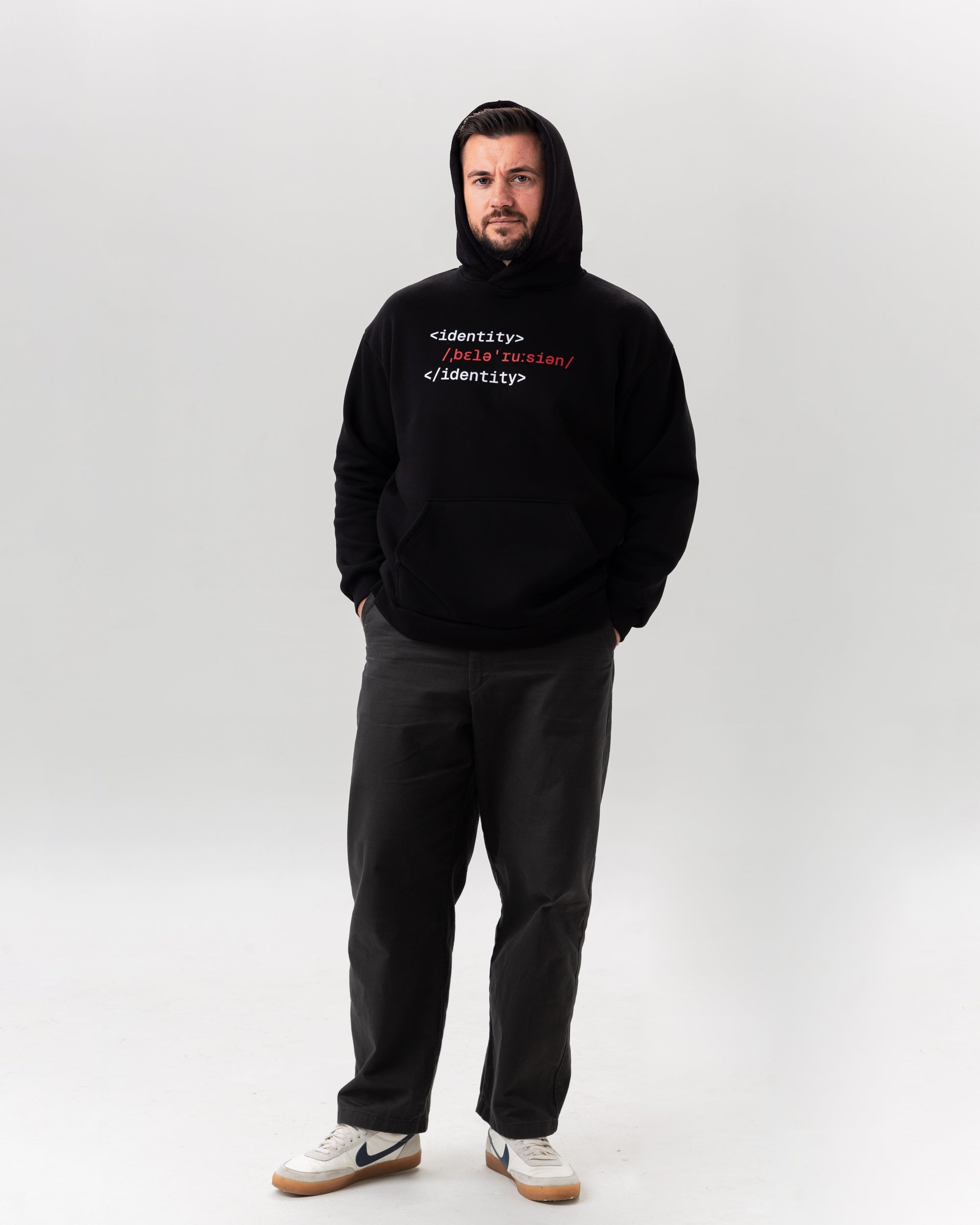 Black hoodie “Belarusian identity”