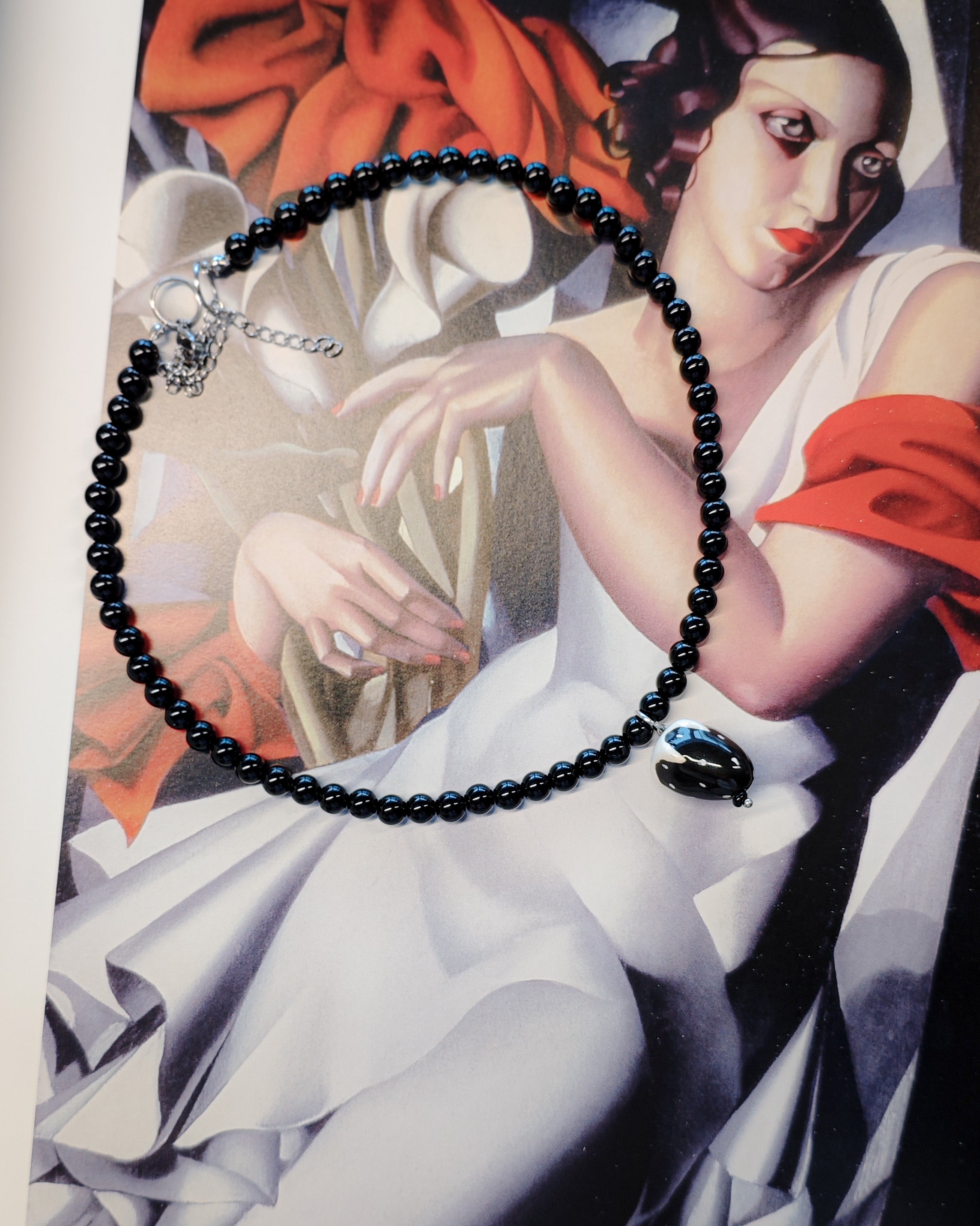 Ceramic beads “Black strawberry”